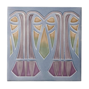 Carreau Carrelage en céramique - Ananas Art Nouveau Lilac