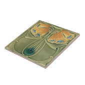 Carreau Carrelage en céramique - Antique Jaune Floral Art  (Côté)