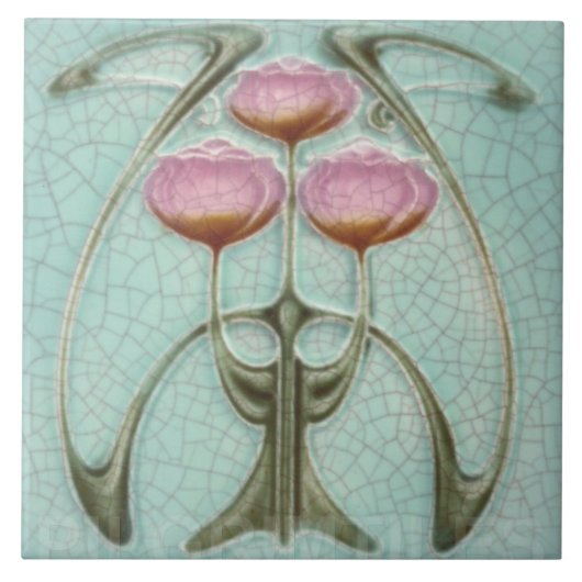 Carreau Carrelage en céramique - Antique Peony rose (Devant)