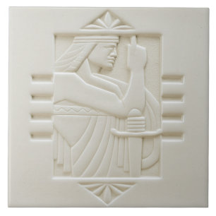 Carreau Carrelage en céramique Art déco blanc