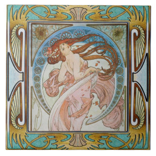 Carreau Carrelage en céramique Art nouveau Alphose mucha D