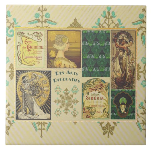 Carreau Carrelage en céramique Art Nouveau Dames (Devant)