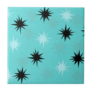 Carreau Carrelage en céramique atomique Turquoise Starbur