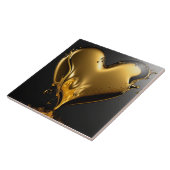 Carreau Carrelage en céramique au coeur doré moderne (Côté)