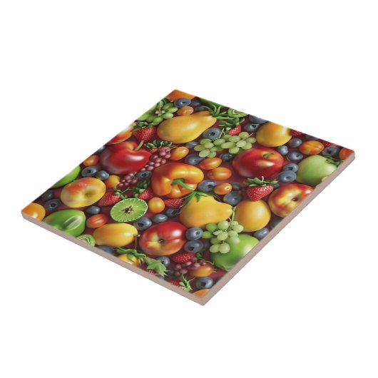 Carreau Carrelage en céramique aux fruits mélangés (Côté)