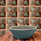 Carreau Carrelage en céramique avec quatre feuilles d'érab
