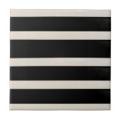 Carreau Carrelage en céramique Bande noire et blanche (Devant)