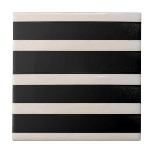 Carreau Carrelage en céramique Bande noire et blanche (Devant)