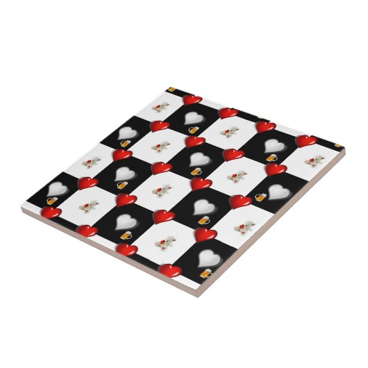 Carreau Carrelage en céramique Bear Teddy Blanc (Côté)