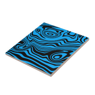 Carreau Carrelage en céramique Black Blue Waves - Choisir 