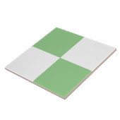 Carreau Carrelage en céramique blanc vert clair À damiers (Côté)