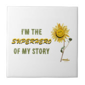 Carreau Carrelage en céramique blanche de Superhero par la (Devant)