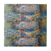 Carreau Carrelage en céramique bleu (Devant)