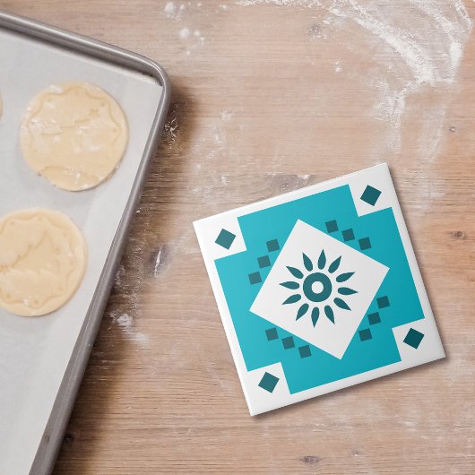 Carreau Carrelage en céramique bleu blanc sud-ouest