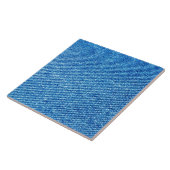 Carreau Carrelage en céramique bleu Denim Textile (Côté)