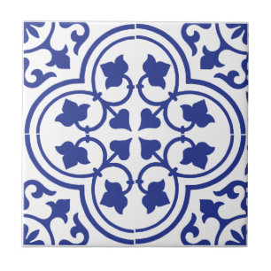 Carreau Carrelage en céramique bleu et blanc Motif