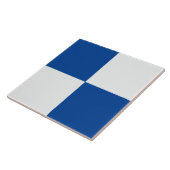 Carreau Carrelage en céramique bleu foncé À damiers modern (Côté)