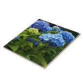 Carreau Carrelage en céramique bleu Hydrangea Fleur (Côté)