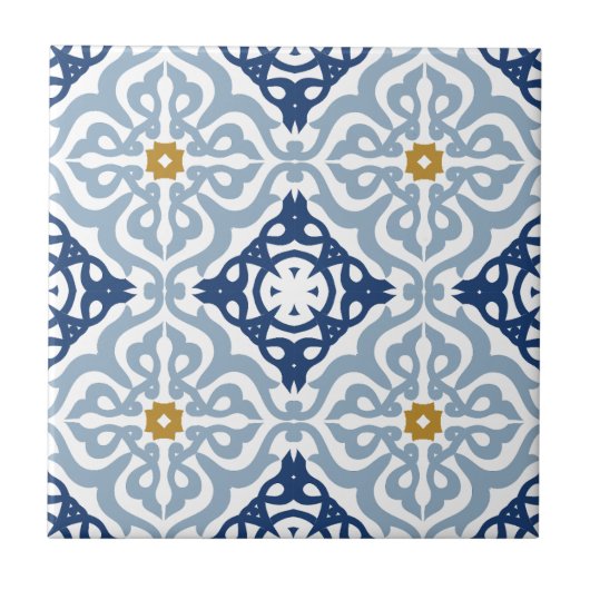 Carreau Carrelage en céramique bleu italien (Devant)