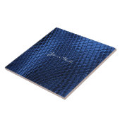 Carreau Carrelage en céramique bleu marine (Côté)