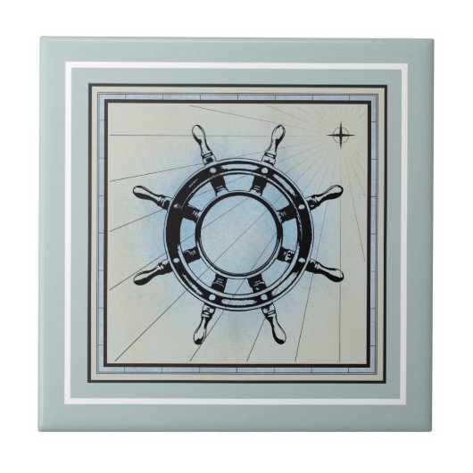 Carreau Carrelage en céramique bleu marine (Devant)