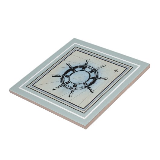 Carreau Carrelage en céramique bleu marine (Côté)