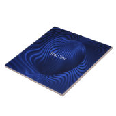 Carreau Carrelage en céramique bleu marine (Côté)