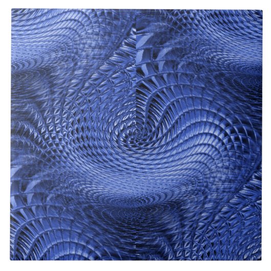 Carreau Carrelage en céramique bleue transparente (Devant)