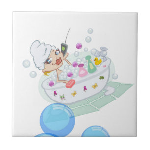 Carreau Carrelage en céramique Bubble Bain Girl