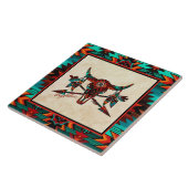 Carreau Carrelage En Céramique Buffalo Crâne Et Flèches (Côté)