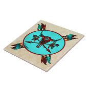 Carreau Carrelage En Céramique Buffalo Crâne Et Flèches (Côté)