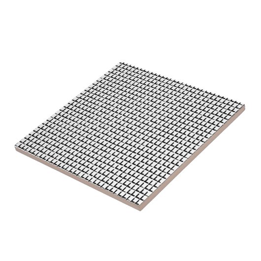 Carreau Carrelage en céramique Carrés noir et blanc (Côté)