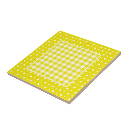 Carreau Carrelage en céramique citron, Check En vichy et P (Côté)