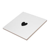 Carreau Carrelage en céramique Coeur Noir (Côté)