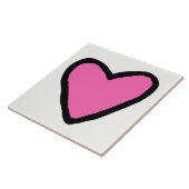 Carreau Carrelage en céramique Coeur Rose (Côté)