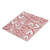 Carreau Carrelage en céramique Coeurs éparpillés (Côté)