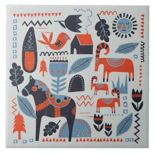 Carreau Carrelage en céramique - Collection scandinave (Devant)