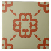 Carreau Carrelage en céramique - Corail et Motif rouge sur (Devant)