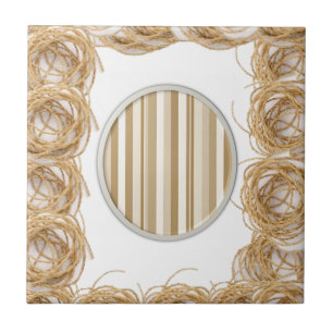 Carreau Carrelage en céramique corde beige