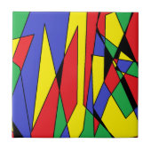 Carreau Carrelage en céramique d'art coloré (Devant)
