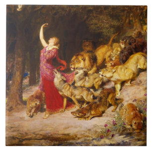 Carreau Carrelage en céramique d'art victorien