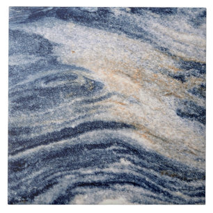 Carreau Carrelage en céramique de Blue Orange Marble Swirl