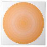 Carreau Carrelage en céramique de cercles orange flou<br><div class="desc">Profitez de ce motif circulaire en dégradés de la couleur de l'année 2024 Fuzzy Peach à Blazing Orange.</div>