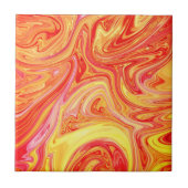 Carreau Carrelage en céramique de marbre jaune orange (Devant)