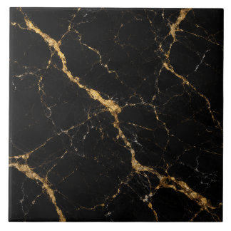 Carreau Carrelage en céramique de marbre noir Portoro Gold