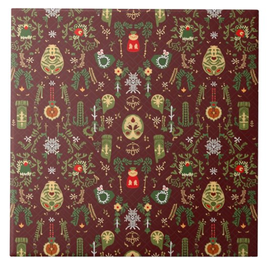 Carreau Carrelage en céramique de Noël (Devant)