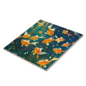 Carreau Carrelage en céramique de poisson doré (Côté)