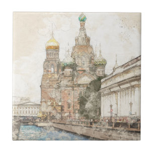 Carreau Carrelage en céramique de Saint-Pétersbourg Russie