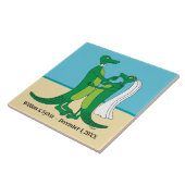 Carreau Carrelage en céramique des Alligators Mariages (Côté)