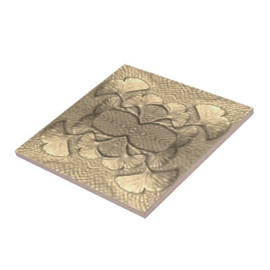 Carreau Carrelage en céramique dorée (Côté)